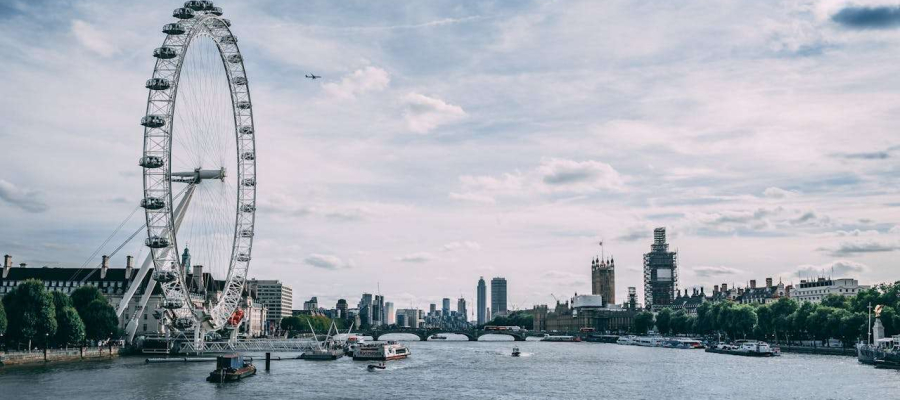 a view of the London city line.