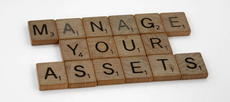 image displaying wooden blocks that have the text "manage your assets"