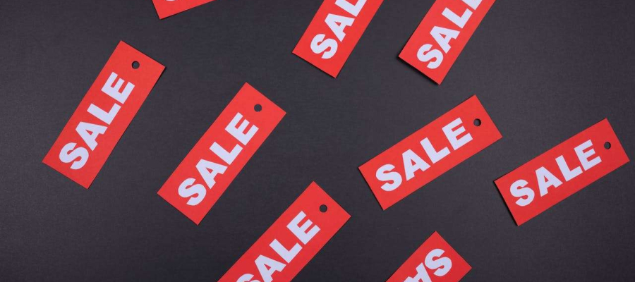 sale signs.