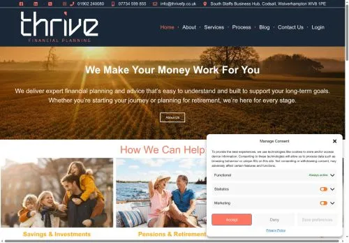Website Image of THRIVE FINANCIAL PLANNING LTD