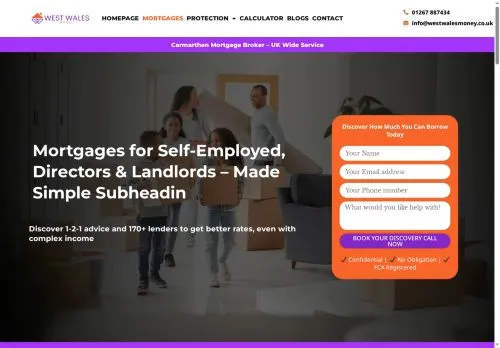 Website Image of West Wales Money LTD