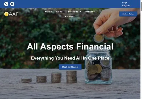 Website Image of All Aspects Financial Planning Limited
