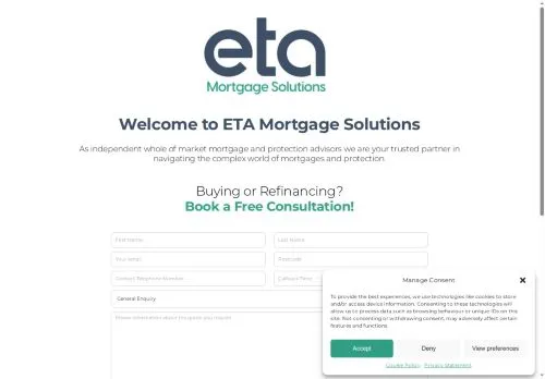 Website Image of ETA Mortgage Solutions Limited