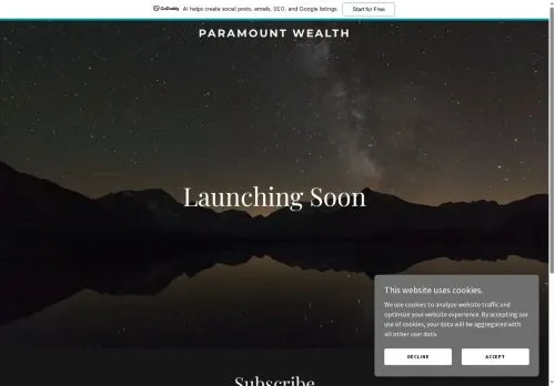 Website Image of Paramount Wealth Management Limited