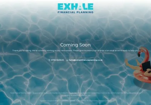 Website Image of Exhale Financial Planning Limited