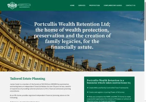 Website Image of Portcullis Wealth Planning Limited