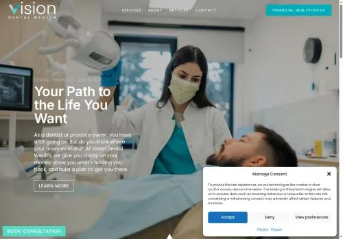 Website Image of Vision Dental Wealth Management Limited