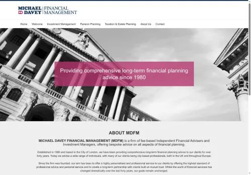 Website Image of Michael Davey Financial Management Limited