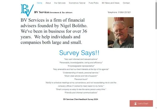 Website Image of BV Services