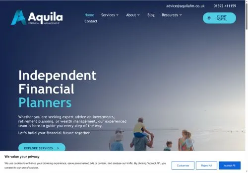 Website Image of Aquila Financial Management Limited