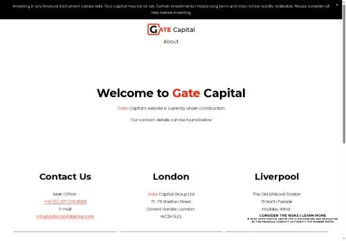 Website Image of GATE CAPITAL GROUP LTD.