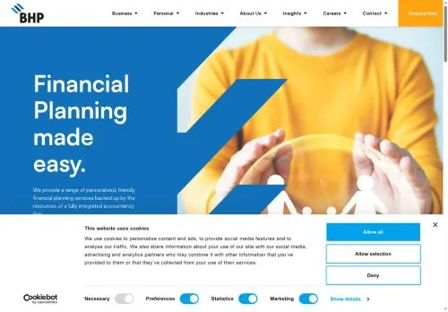 Website Image of BHP Financial Planning Limited