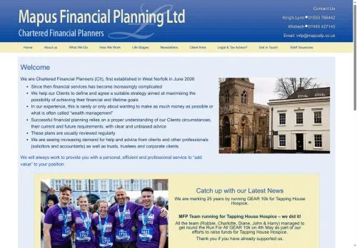 Website Image of Mapus Financial Planning Limited