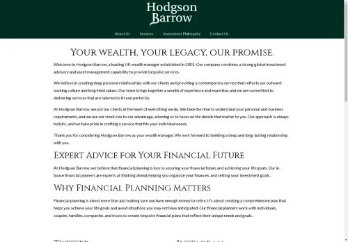 Website Image of Hodgson Barrow (financial Services) Limited
