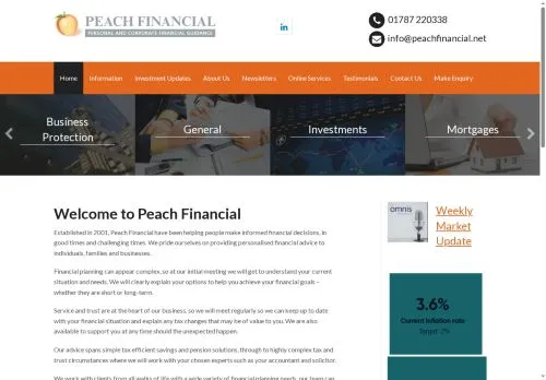 Website Image of Peach Financial