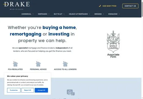 Website Image of Drake Mortgages LTD