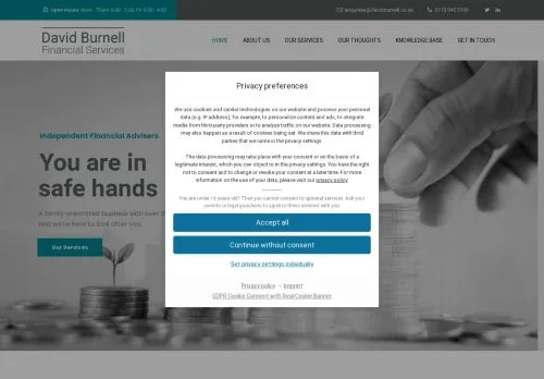 Website Image of David Burnell Financial Services Limited