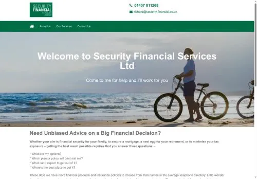 Website Image of Security Financial Services LTD