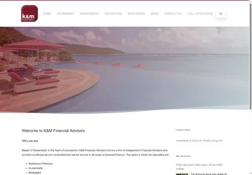 Website Image of K & M Financial Advisors Limited