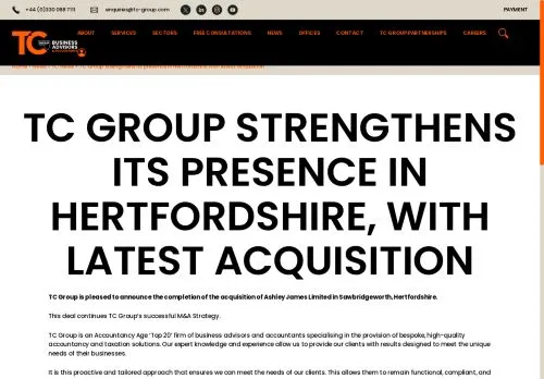 Website Image of Ashley James Financial Services