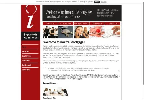 Website Image of Imatch Mortgages Limited