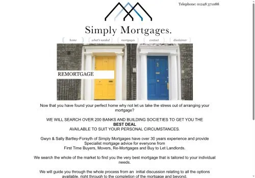 Website Image of Simply Mortgages