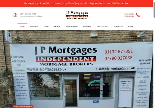 Website Image of J P Mortgages Independent Mortgage Brokers
