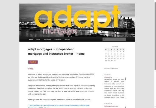 Website Image of Adapt Mortgages
