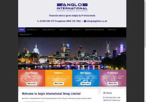 Website Image of Anglo International Group LTD
