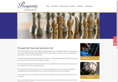 Website Image of Prosperity Financial Services LTD