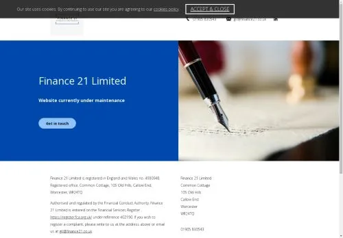Website Image of Finance 21 LTD