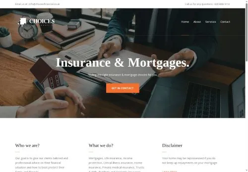 Website Image of Choices Financial LTD