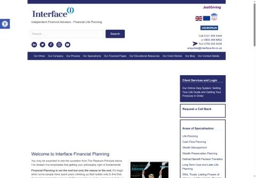 Website Image of INTERFACE FINANCIAL PLANNING LIMITED