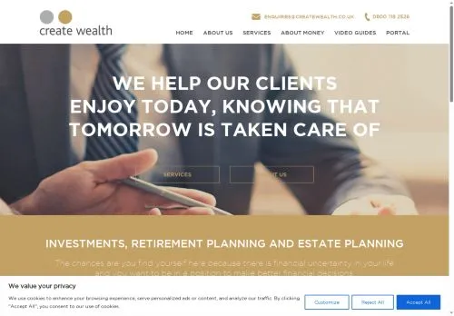 Website Image of Create Wealth Management LTD