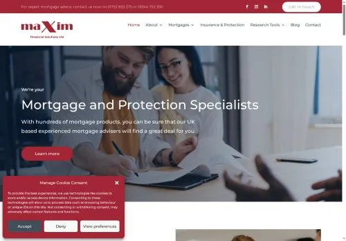 Website Image of Maxim Financial Solutions LTD