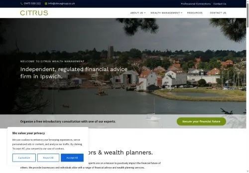 Website Image of Citrus Wealth Management Limited