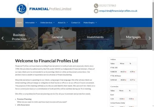 Website Image of Financial Profiles Limited