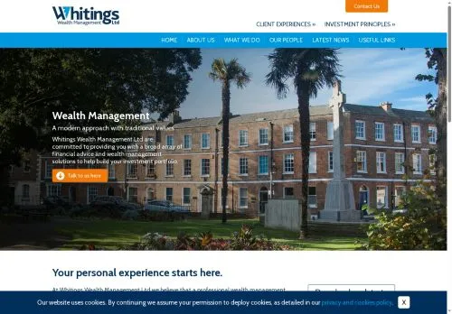 Website Image of Whitings Wealth Management Limited