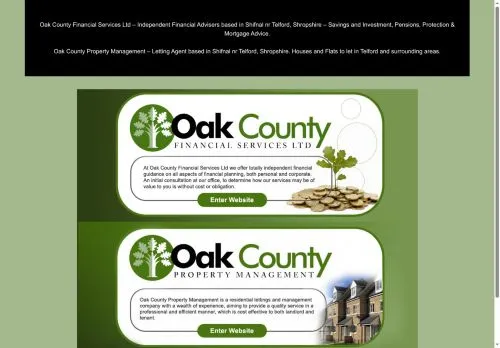 Website Image of Oak County Financial Services LTD
