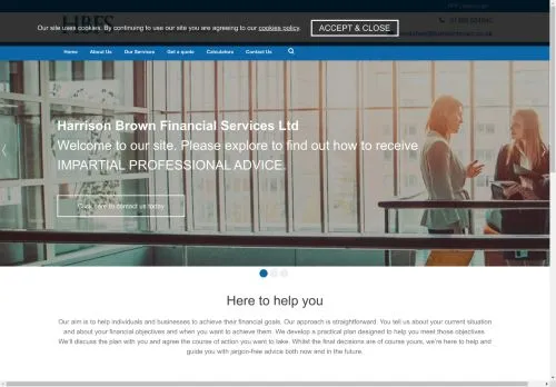 Website Image of Harrison Brown Financial Services LTD