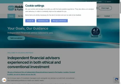 Website Image of PETER R.t. HOLDEN & PARTNERS LLP