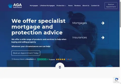 Website Image of AGA Mortgages