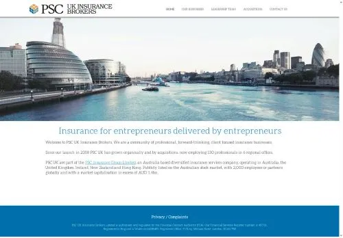 Website Image of PSC UK INSURANCE BROKERS LIMITED