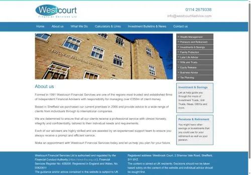 Website Image of Westcourt Financial Services Limited