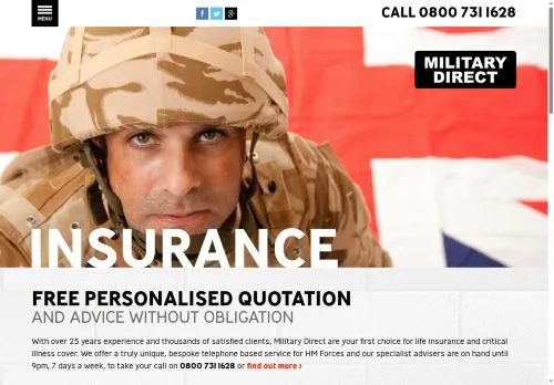 Website Image of Military Direct Limited