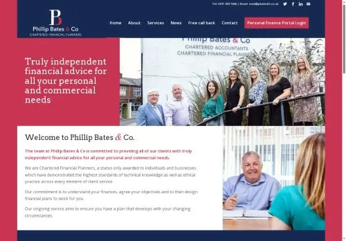 Website Image of Phillip Bates & Co Financial Services Limited