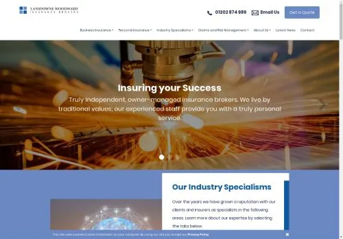 Website Image of Lansdowne Woodward Financial Services Limited