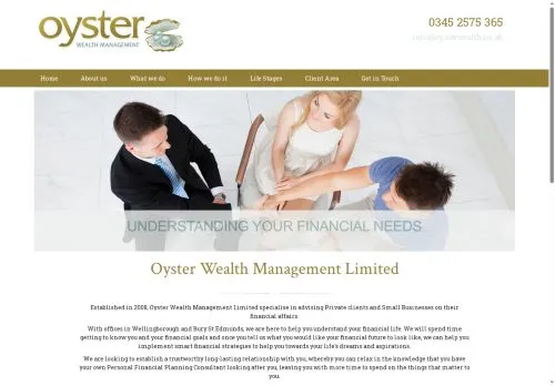 Website Image of Oyster Wealth Management Limited