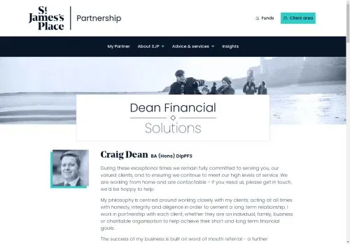 Website Image of Dean Financial Solutions