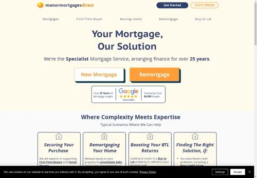 Website Image of MANOR MORTGAGE SERVICES DIRECT LIMITED